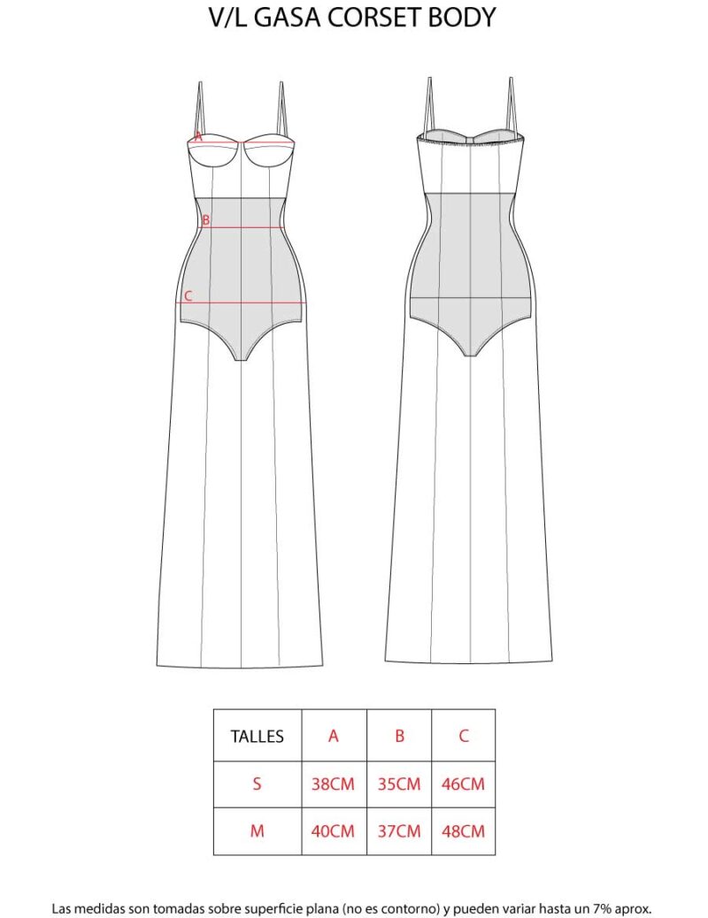 VESTIDO LARGO GASA CORSET BODY - Image 6