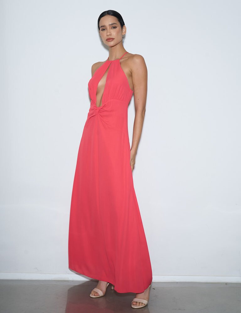 Karida Tirante Espagueti Gasa Vestido Con Escote En V Lavanda Tallas Grandes