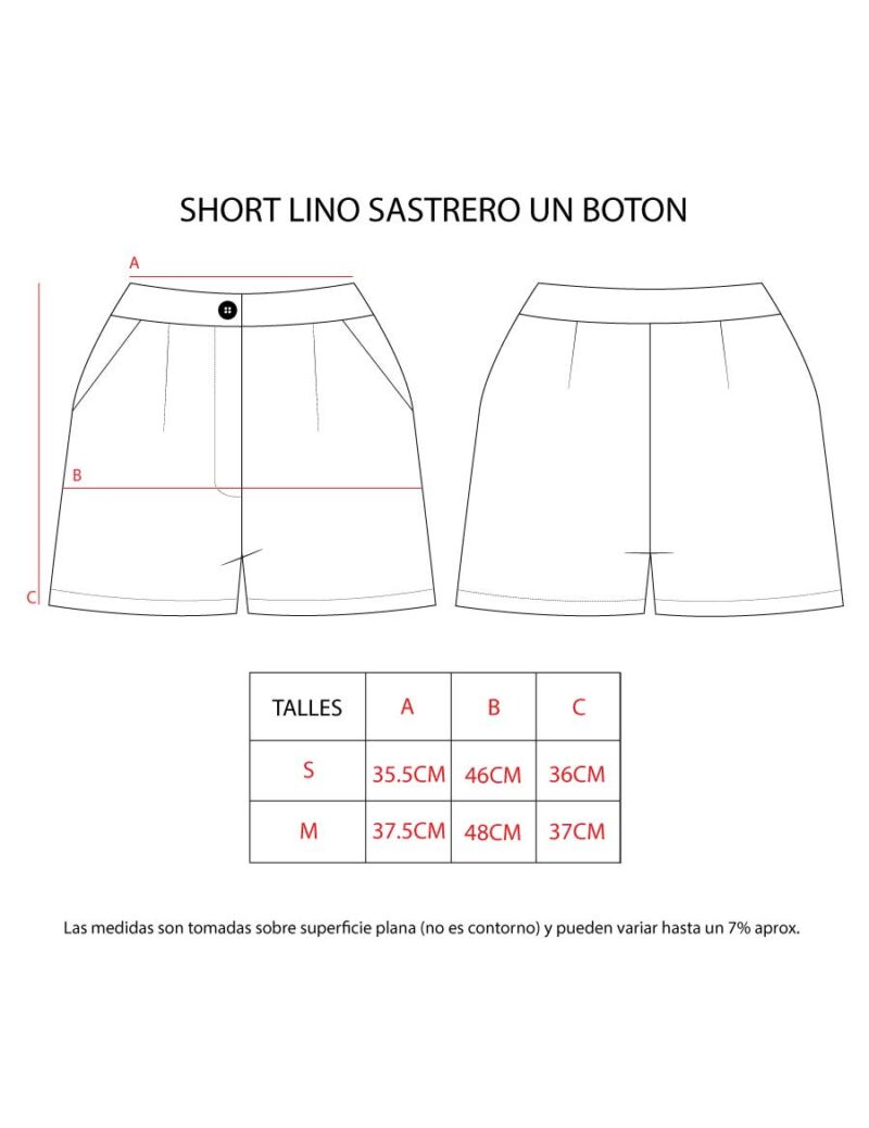 SHORT LINO SASTRERO UN BOTON - Image 8