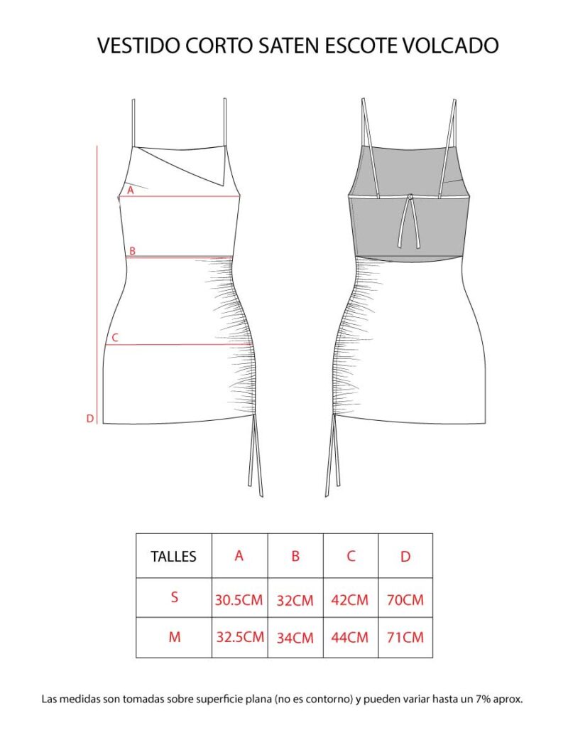 VESTIDO CORTO SATEN ESCOTE VOLCADO - Image 7