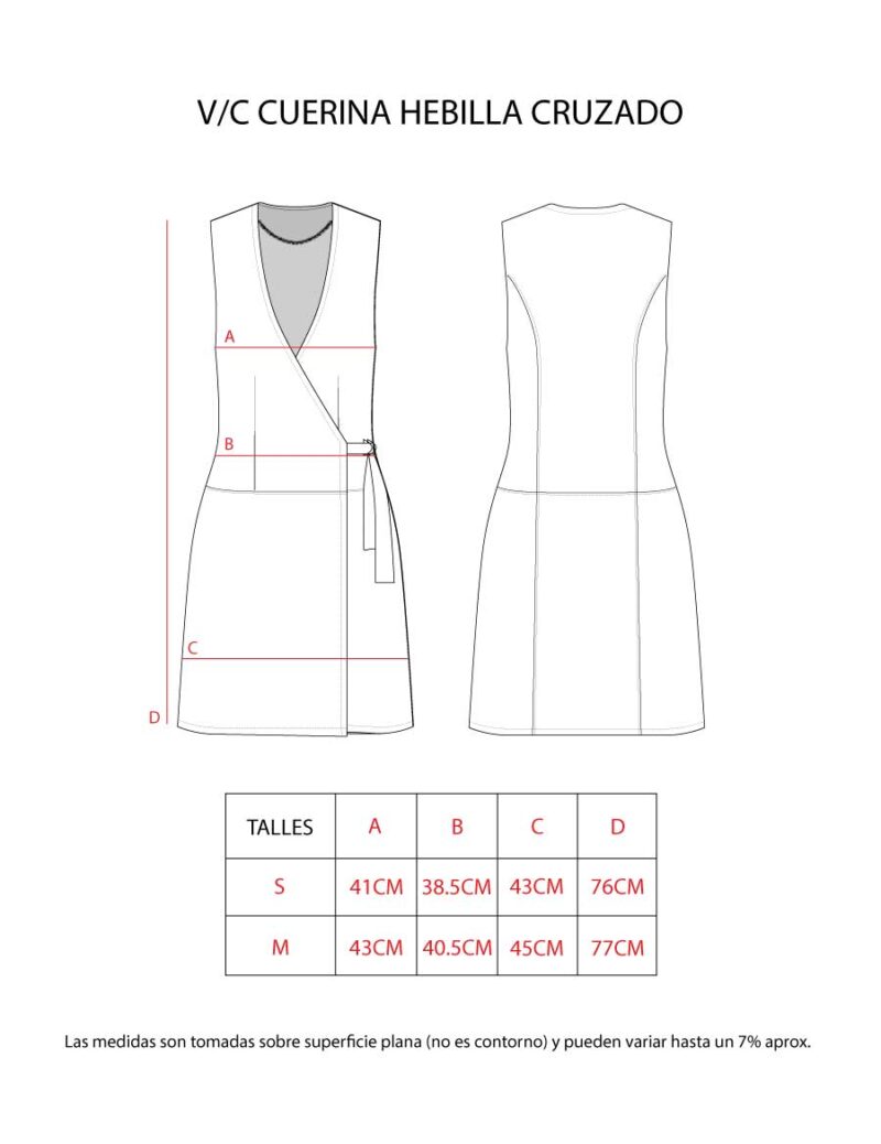 VESTIDO CORTO CUERINA HEBILLA CRUZADO - Image 6