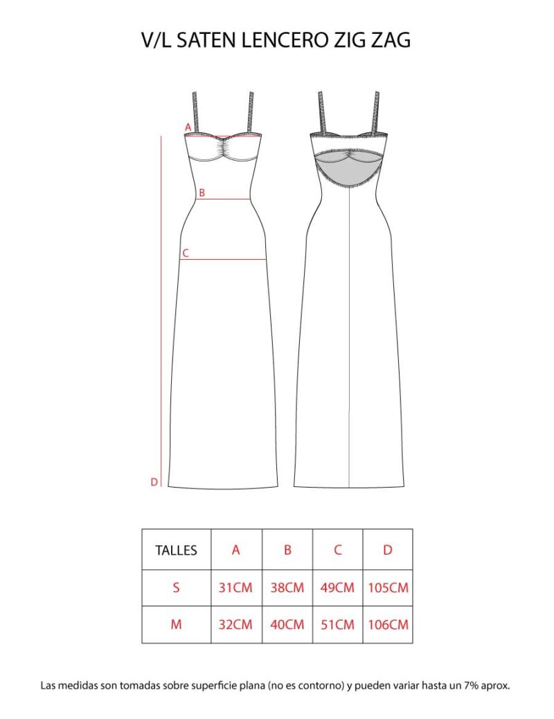 VESTIDO LARGO SATEN LENCERO ZIG ZAG - Image 12
