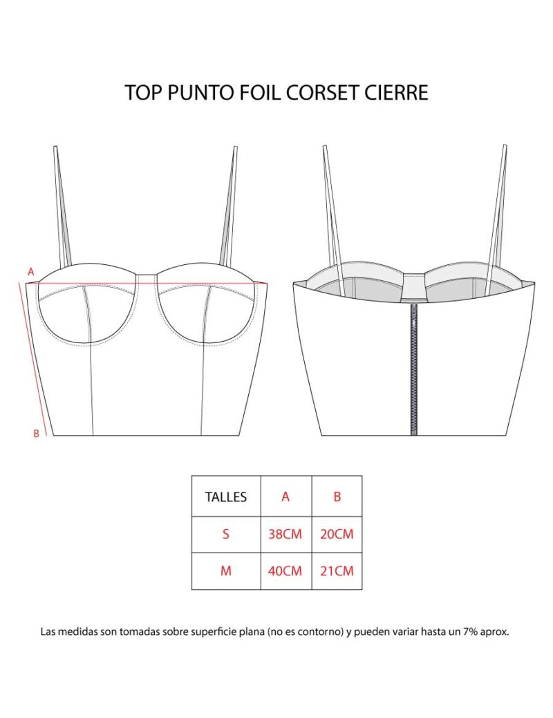 TOP PUNTO FOIL CORSET CIERRE - Image 9
