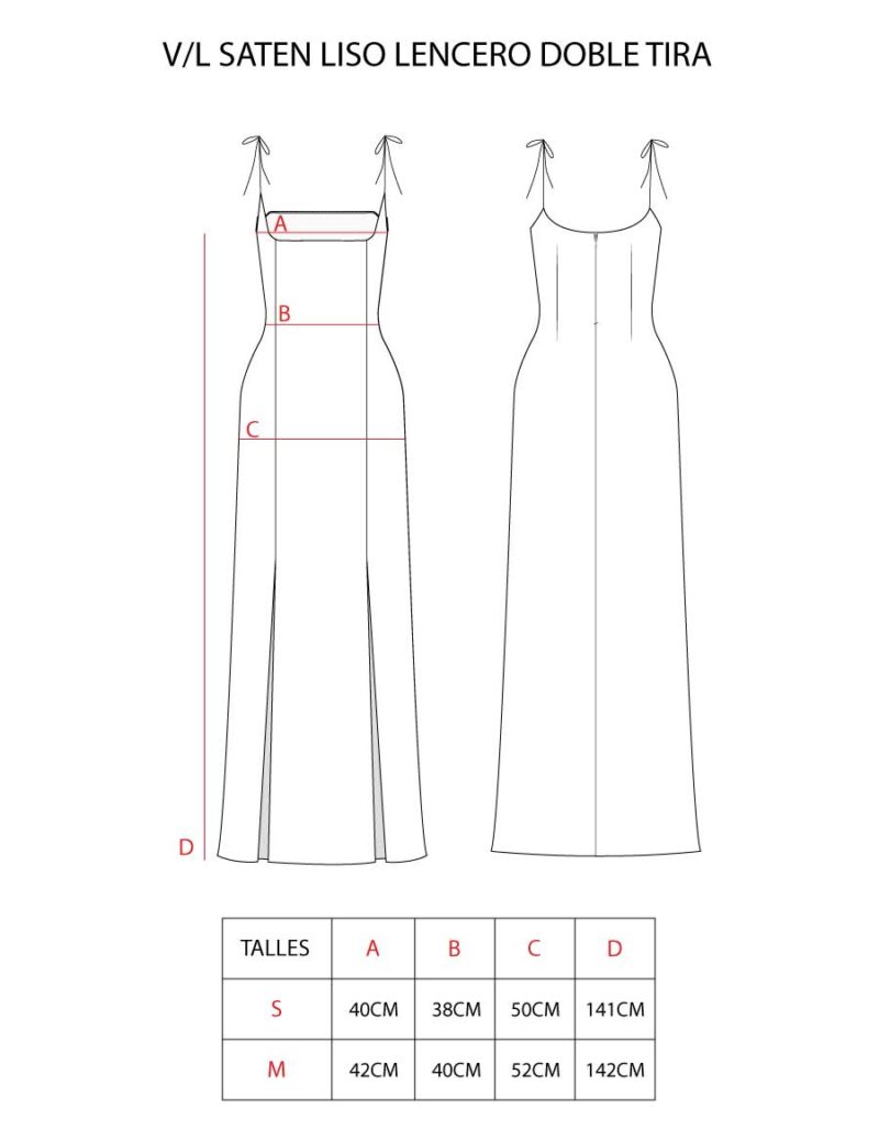 VESTIDO LARGO SATEN LISO PUNTILLA ESCOTE RECTO - Image 9
