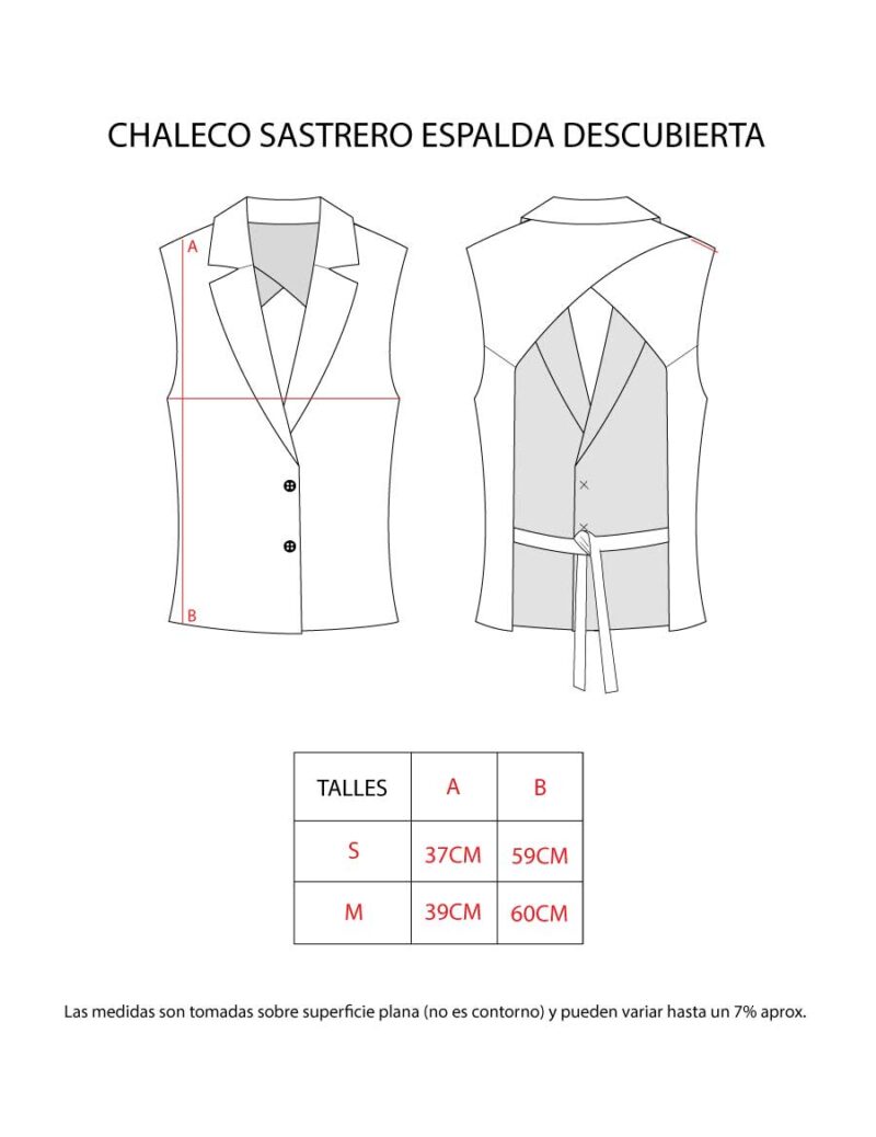 CHALECO SASTRERO ESPALDA DESCUBIERTA - Image 7