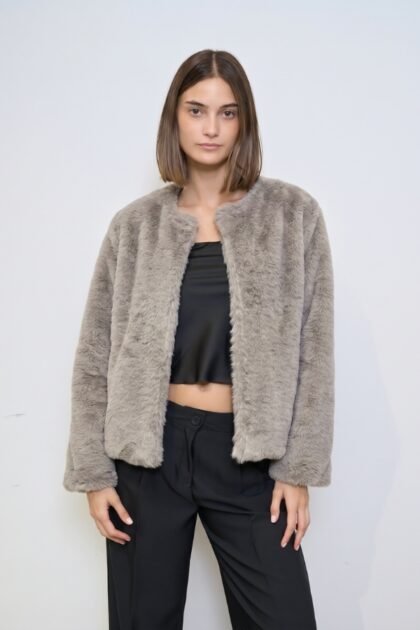 CAMPERA PIEL SINTETICO CROP