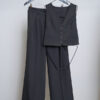 Variation picture for PANTALON PALAZZO + CHALECO DOBLE BOLSILLO (GRIS)