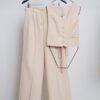 Variation picture for PANTALON PALAZZO + CHALECO DOBLE BOLSILLO (NATURAL)