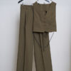 Variation picture for PANTALON PALAZZO + CHALECO DOBLE BOLSILLO (OLIVA)