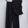 Variation picture for PANTALON PALAZZO +MUSCULOSA FRUNCE (NEGRO)