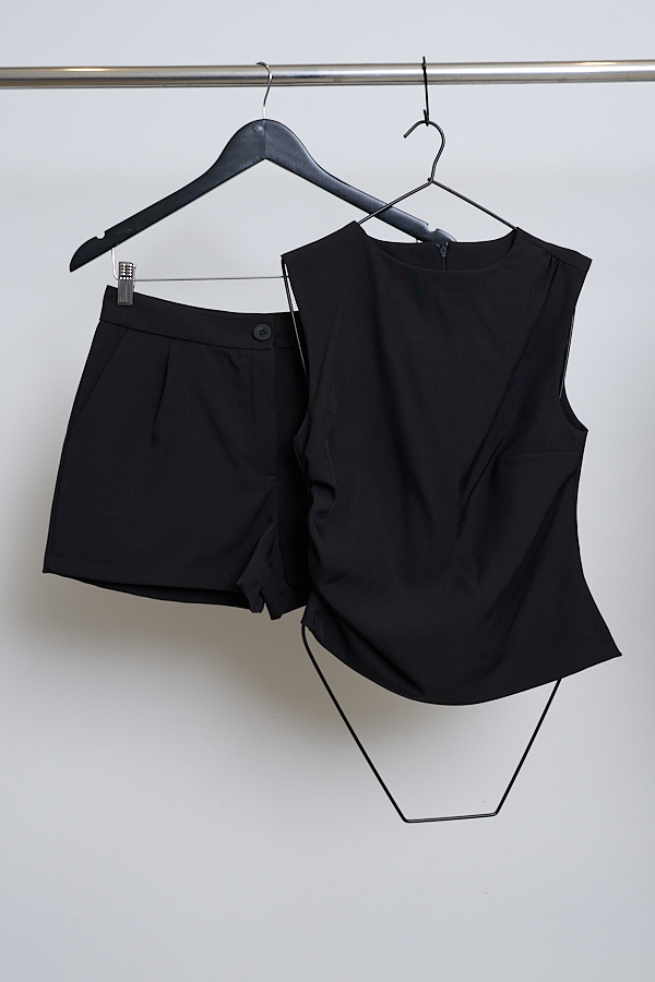 Variation picture for SHORT + MUSCULOSA FRUNCE (NEGRO) Variation picture for SHORT + MUSCULOSA FRUNCE (NEGRO)