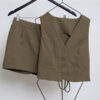 Variation picture for SHORT + CHALECO DOBLE BOLSILLO (OLIVA)