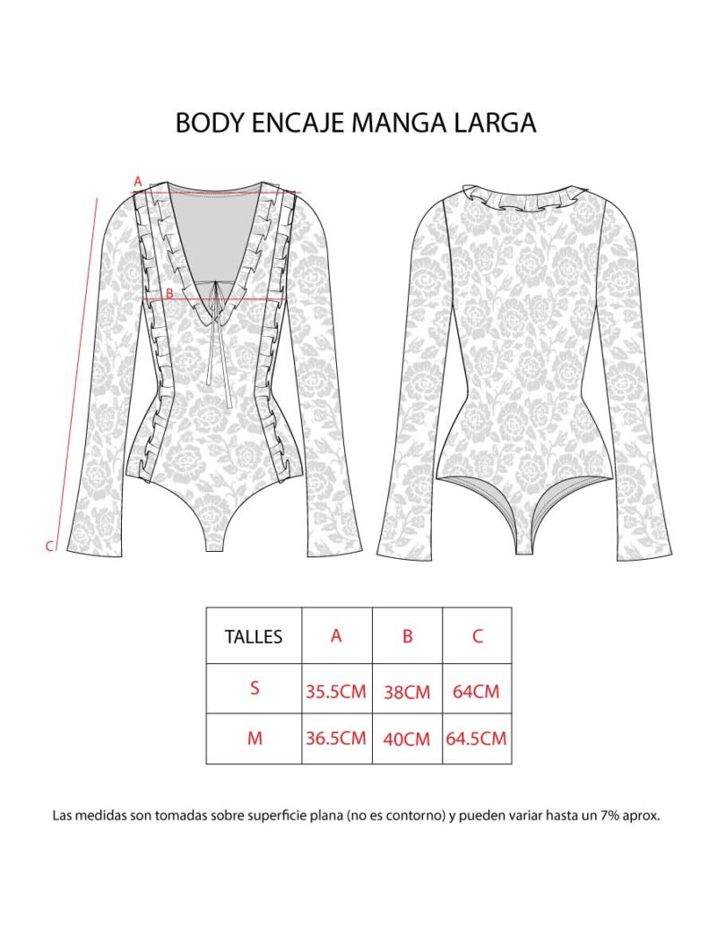 BODY ENCAJE MANGA LARGA - Image 8