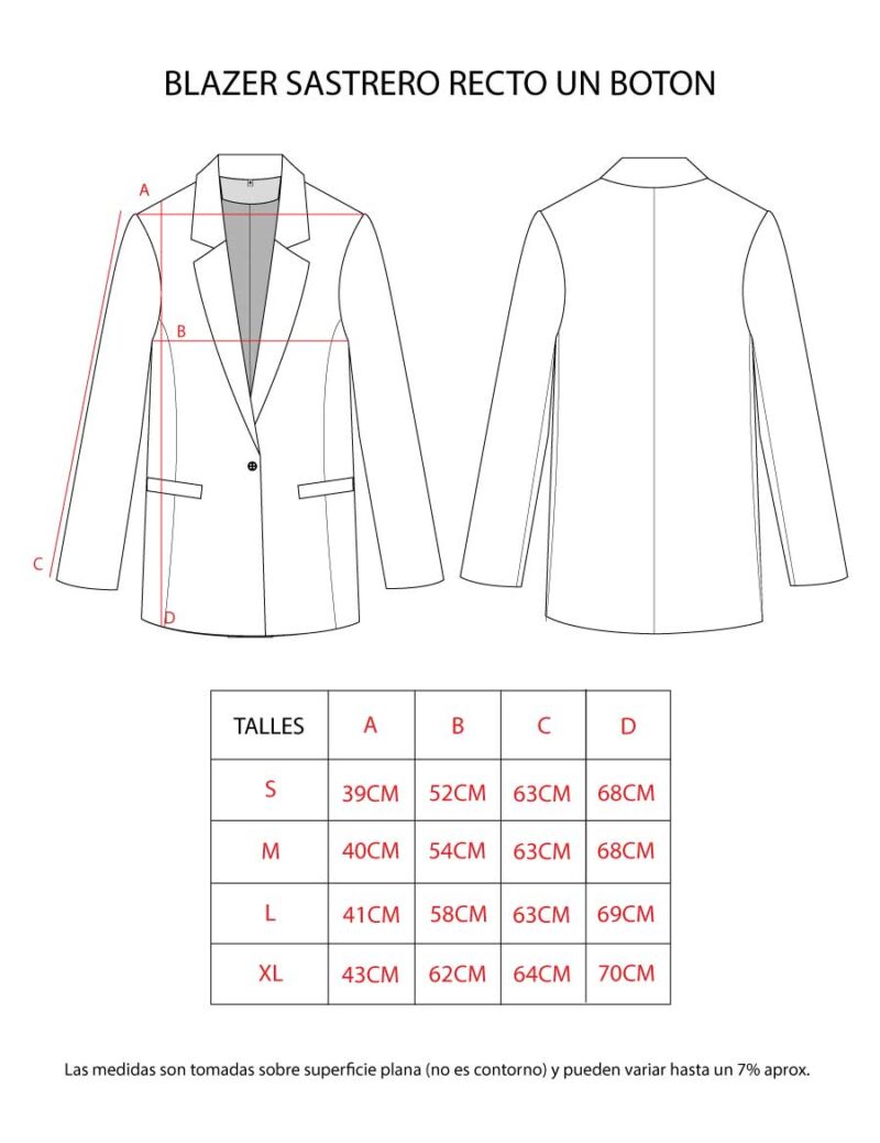 BLAZER SASTRERO RECTO UN BOTON - Image 10