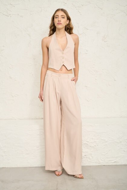 CONJUNTO PUNTO CREPE 2 PIEZAS ( PANTALON + CHALECO )