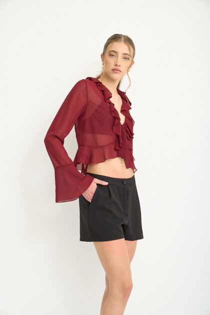 BLUSA GASA MANGA CAMPANA