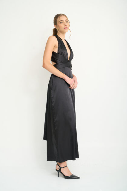 VESTIDO LARGO SATEN MULTI