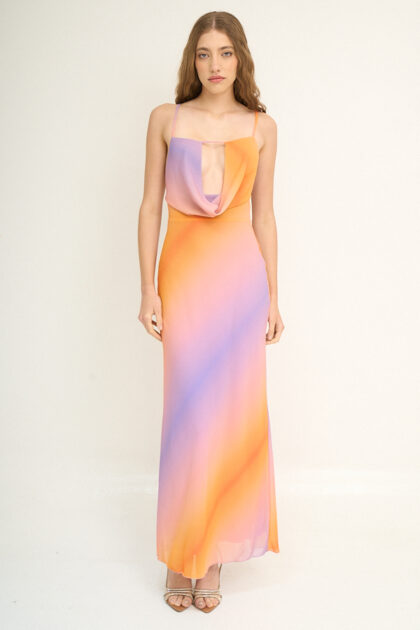 VESTIDO LARGO GASA SUBLIMADO BUCHE TIRITA