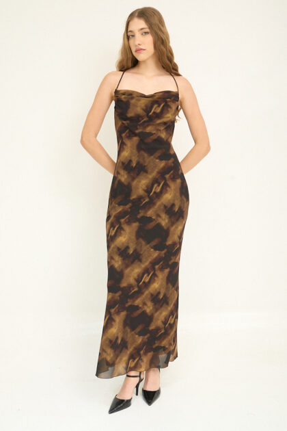 VESTIDO LARGO GASA SUBLIMADO BUCHE