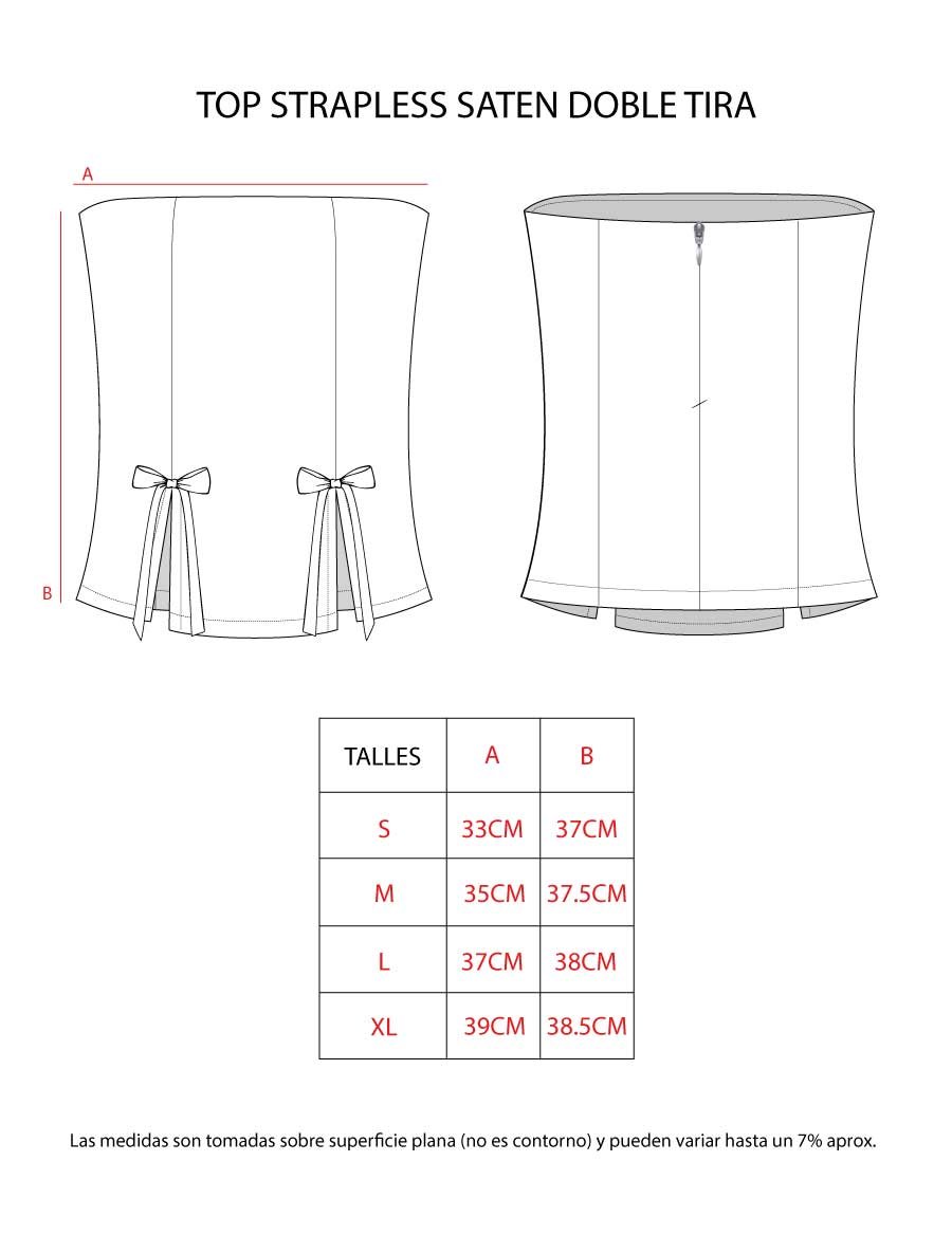 TOP STRAPLESS SATEN DOBLE TIRA - Image 8