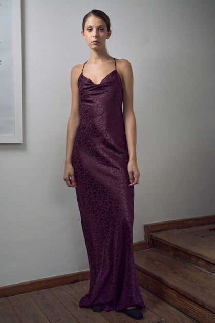 VESTIDO LARGO SATEN PRINT BUCHE