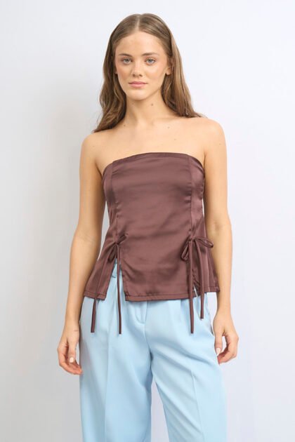 TOP STRAPLESS SATEN DOBLE TIRA