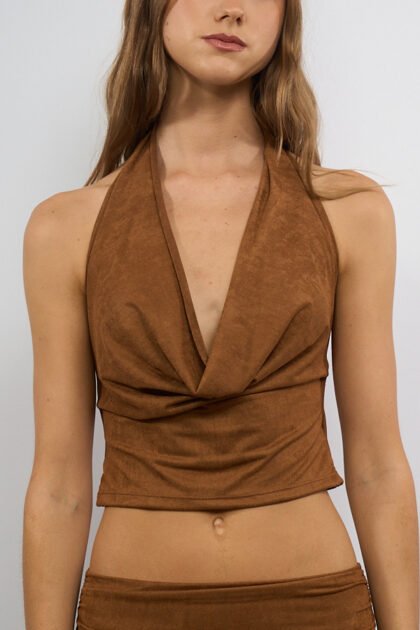 TOP GAMUZA BUCHE CORTO