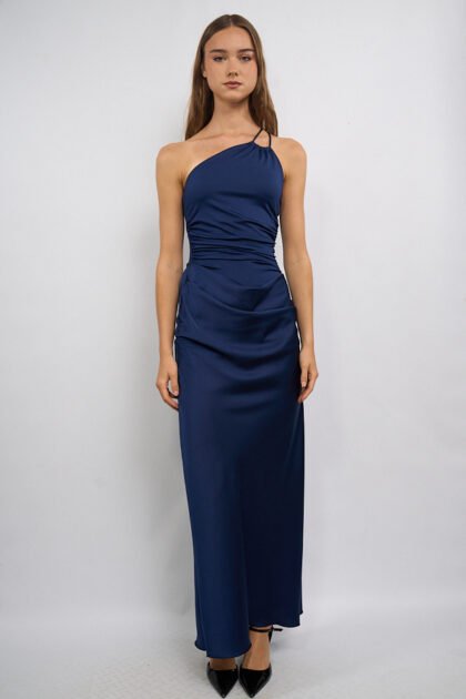 VESTIDO LARGO ITY MICROFIBRA DOBLE BRETEL FALDA SATEN