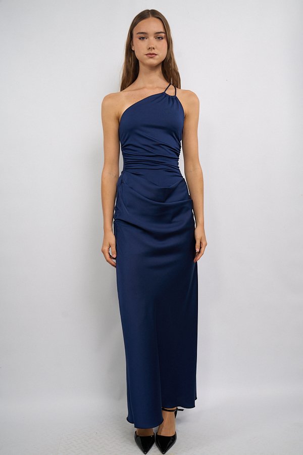 VESTIDO LARGO ITY MICROFIBRA DOBLE BRETEL FALDA SATEN