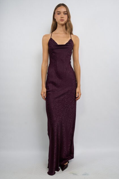 VESTIDO LARGO SATEN PRINT BUCHE