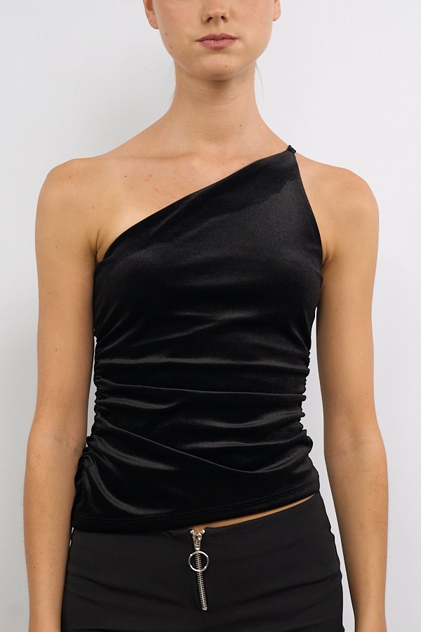 TOP TERCIOPELO UN HOMBRO