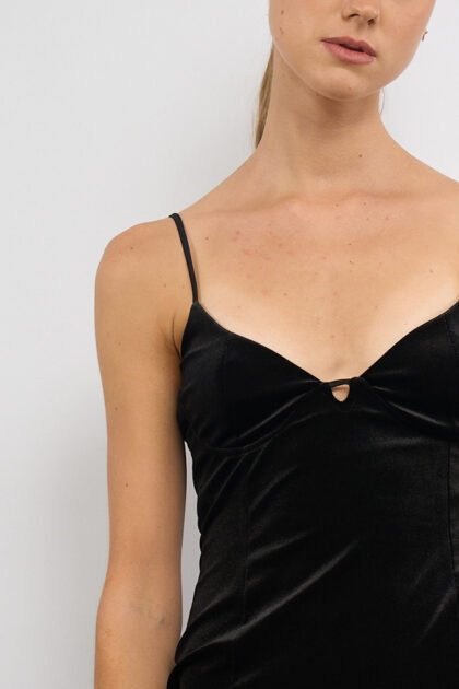 VESTIDO CORTO TERCIOPELO TAZA