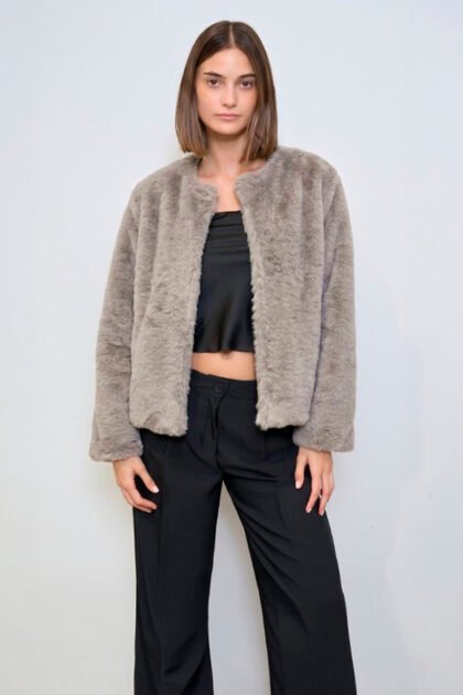 CAMPERA PIEL SINTETICO CROP