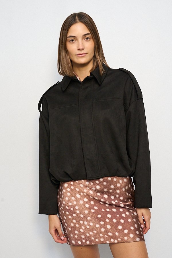 CHAQUETA GAMUZA BOMBER