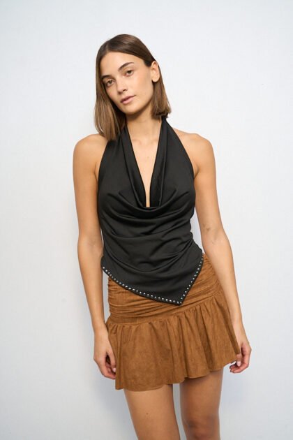 TOP MICROFIBRA BUCHE PICO TACHAS