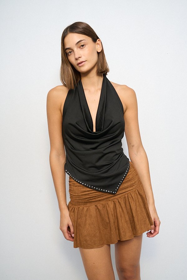 TOP MICROFIBRA BUCHE PICO TACHAS