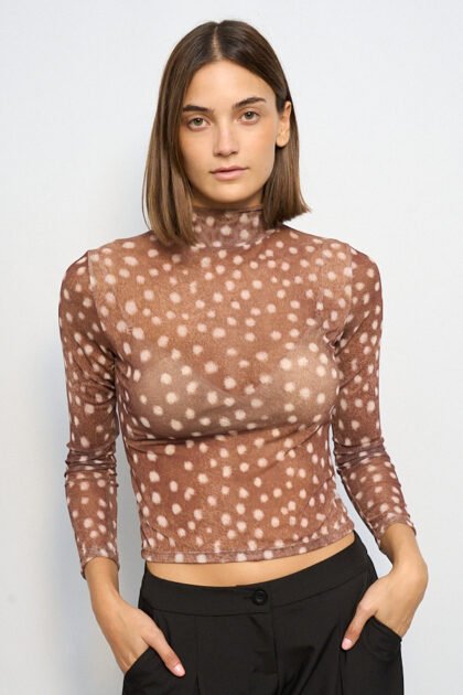 BLUSA TUL BAMBI CUELLO ALTO