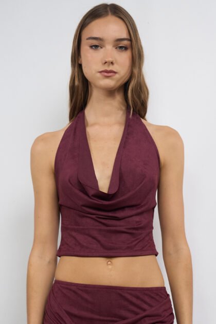 TOP GAMUZA 2 BOTONES