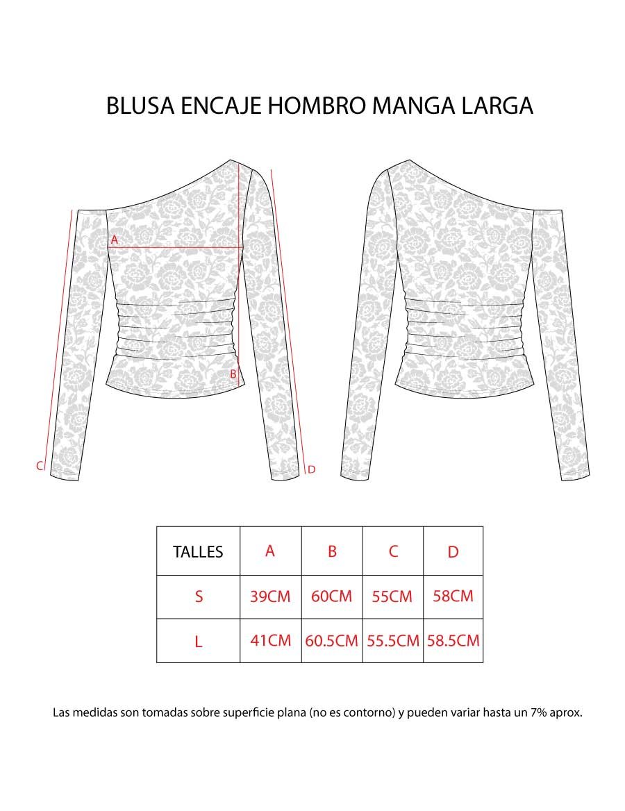 BLUSA ENCAJE HOMBRO MANGA LARGA - Image 7