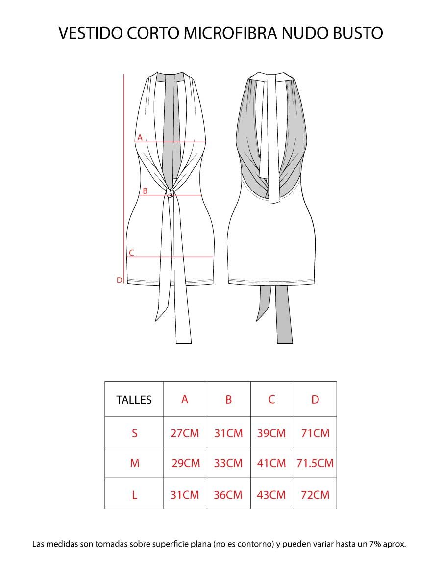 VESTIDO CORTO MICROFIBRA NUDO BUSTO - Image 5