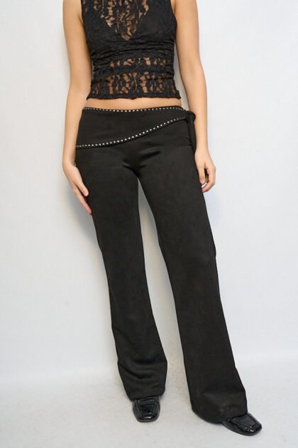 PANTALON GAMUZA FALDA TACHAS