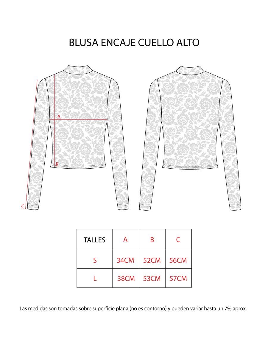BLUSA ENCAJE CUELLO ALTO - Image 6