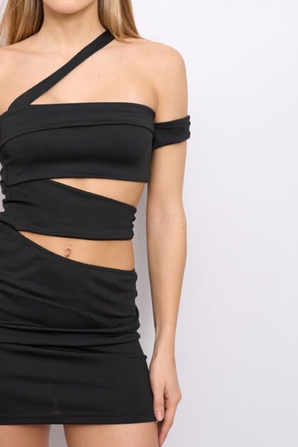 VESTIDO CORTO MICROFIBRA TIRAS