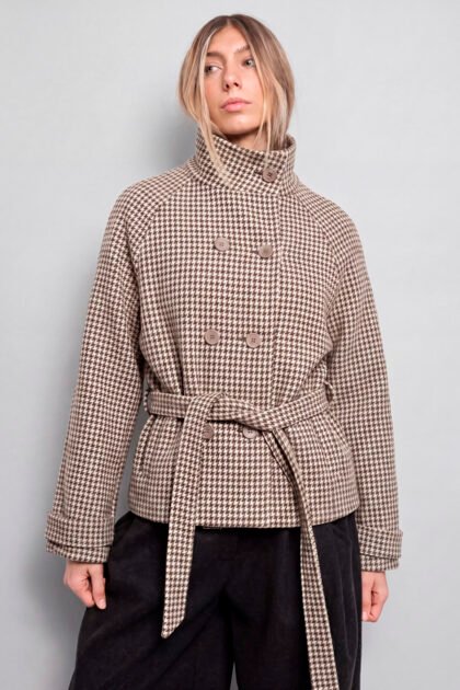 CHAQUETA PAÑO CINTO