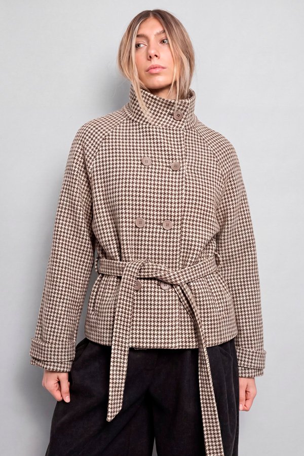 CHAQUETA PAÑO CINTO