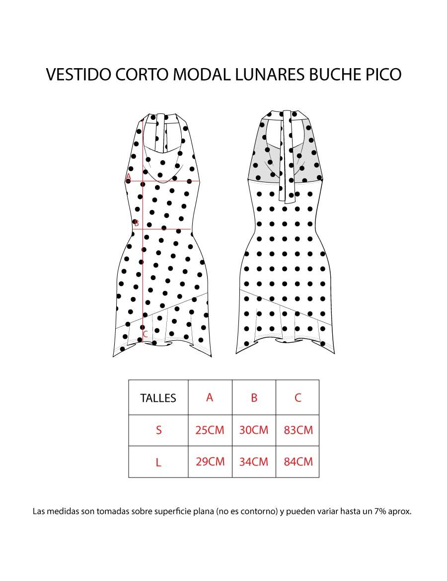 VESTIDO CORTO MODAL LUNARES BUCHE PICO - Image 4