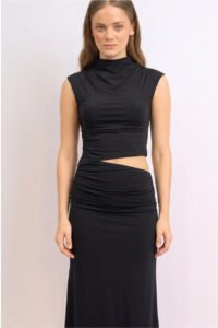 VESTIDO LARGO GASA PUNTO TOP POLLERA