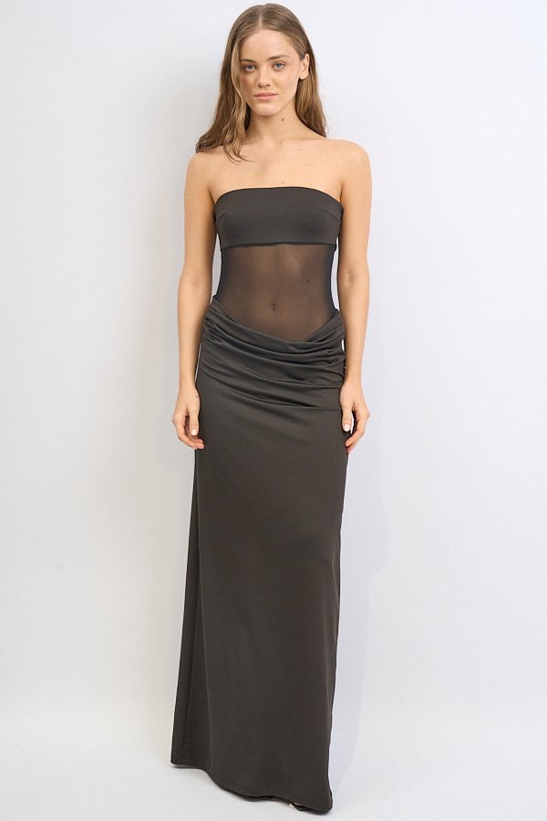 VESTIDO LARGO MICROFIBRA BODY TUL