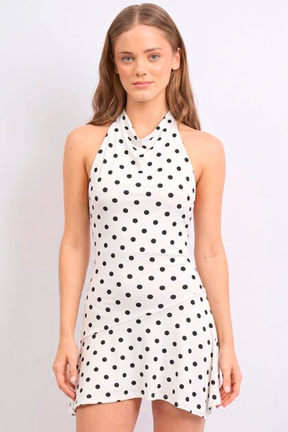 VESTIDO CORTO MODAL LUNARES BUCHE PICO